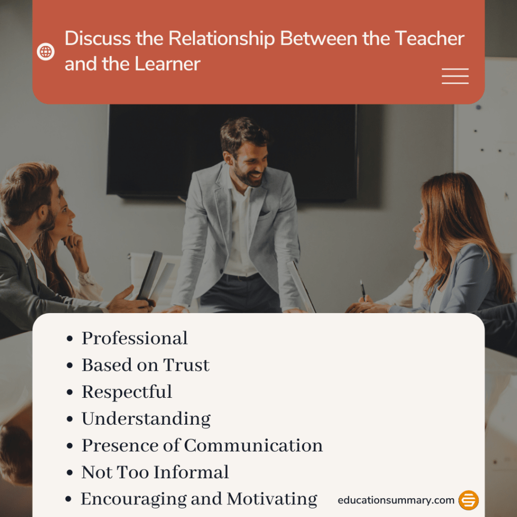 Relation Teacher Learner 1