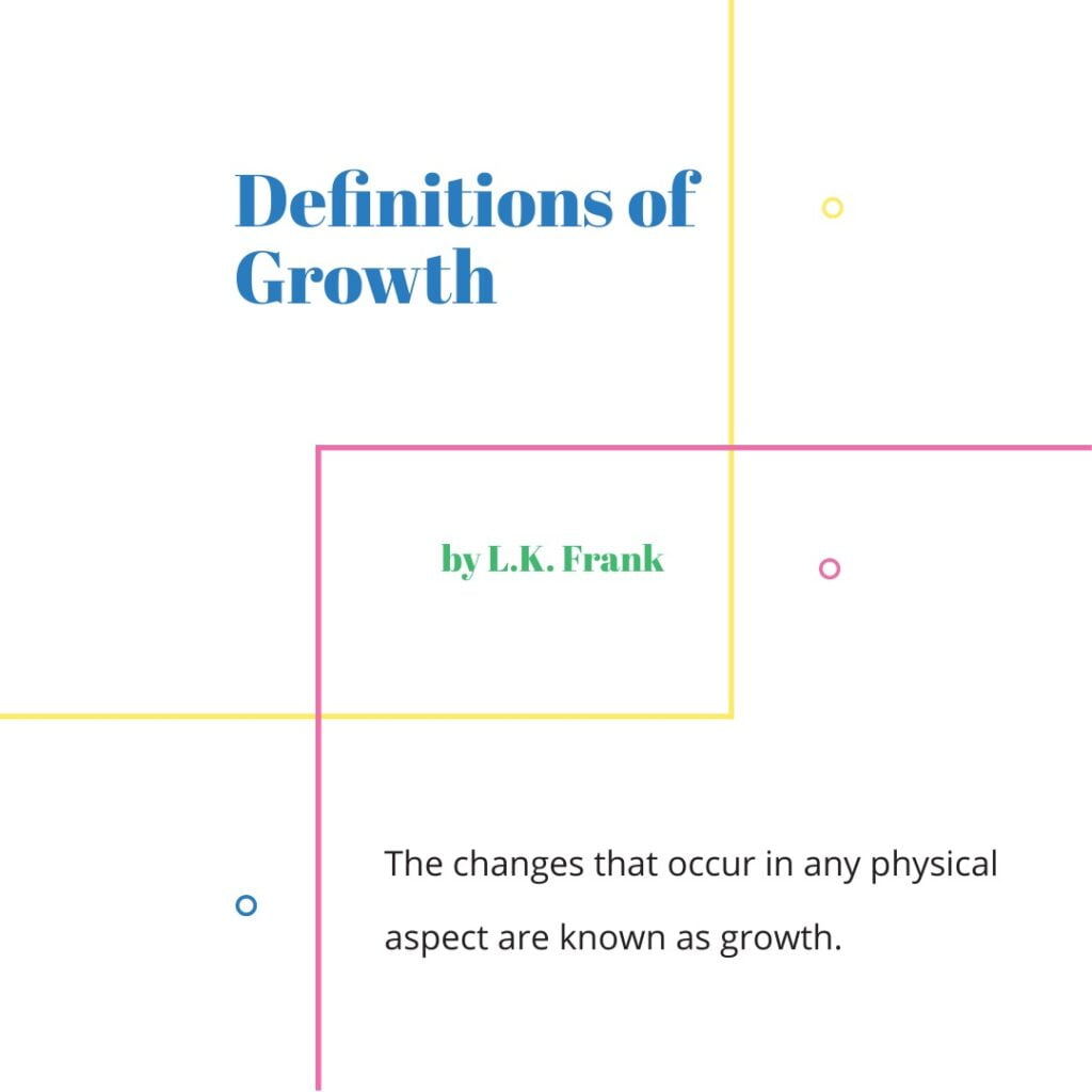 definition of growth and development by different authors