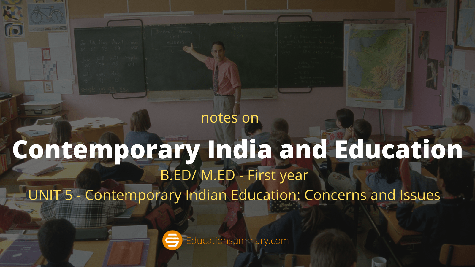 Contemporary India and Education – Unit 5