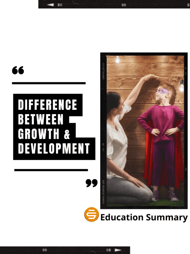Difference Between Growth and Development B.Ed Notes in English Education Summary
