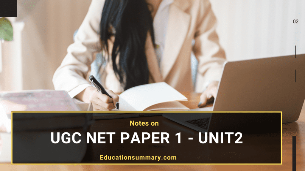 UGC net paper 1 unit 2 notes
