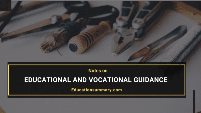 Educational and vocational guidance