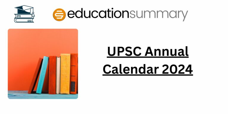 UPSC Annual Calendar 2024