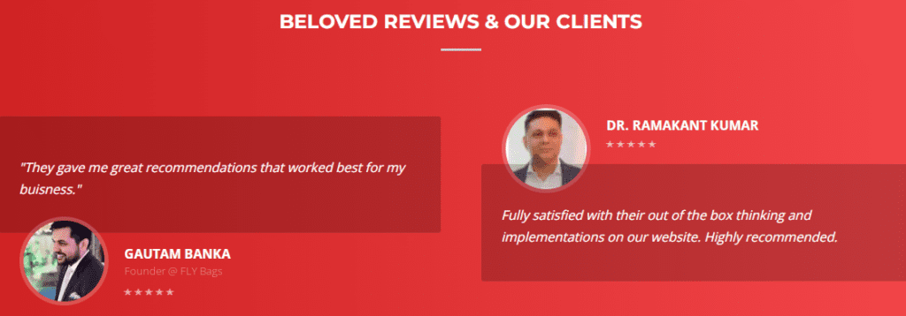 Reviews given by clients to Candent SEO | Best Digital Marketing Company in Patna